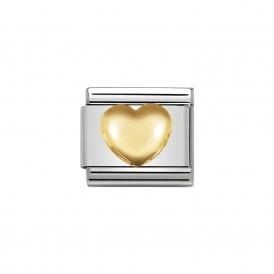 Composable Classic Link "Raised Heart" Gold 030116-01