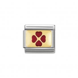 Composable Classic Link "Red Clover" Gold 03020-28