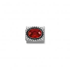 Composable Classic Link Red CZ Vintage Effect 330607/005