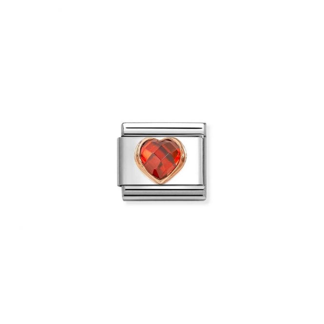 Nomination Composable Classic Link Red faceted Heart 430607/005
