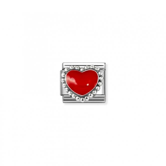 Nomination Composable Classic Link Red Heart Beaded Setting 330204/39