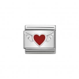 Composable Classic Link "Red Heart Wings" Gold 330202-01