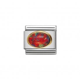 Composable Classic Link "Red Opal" Gold 030502-08
