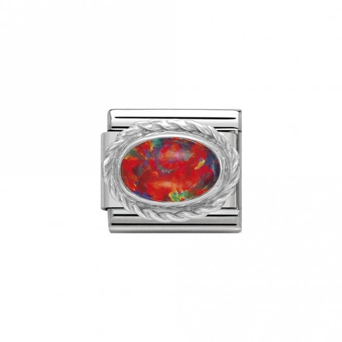 Nomination Composable Classic Link Red Opal Silver 330503/08