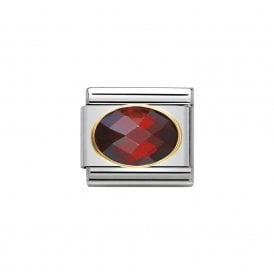 Composable Classic Link "Red Oval" Gold 030601-005