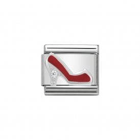 Composable Classic Link "Red Shoes" Silver & CZ 330305-10