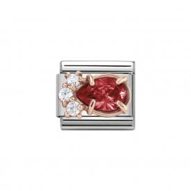 Composable Classic Link "Red Teardrop" Rose Gold 430309-02