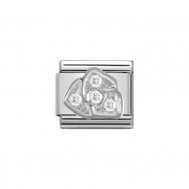 Composable Classic Link "Rose" Silver & CZ 330304-05