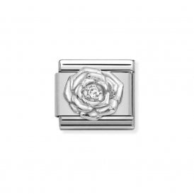 Composable Classic Link "Rose " Silver CZ 330311/12