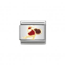Composable Classic Link "Santa On Sledge" Gold 030225-10