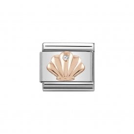 Composable Classic Link "Shell" Rose Gold CZ 430305-26