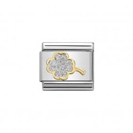 Composable Classic Link "Silver Clover" Gold 030220/03