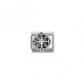 Composable Classic Link Silver Compass Charm 330114/01