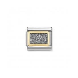 Composable Classic Link "Silver Glitter" Gold 030280-38 
