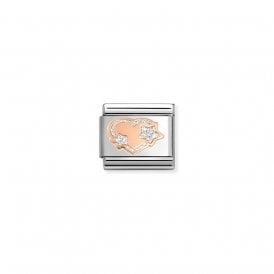 Composable Classic Link Silver Glitter Heart & Stars 430202/42