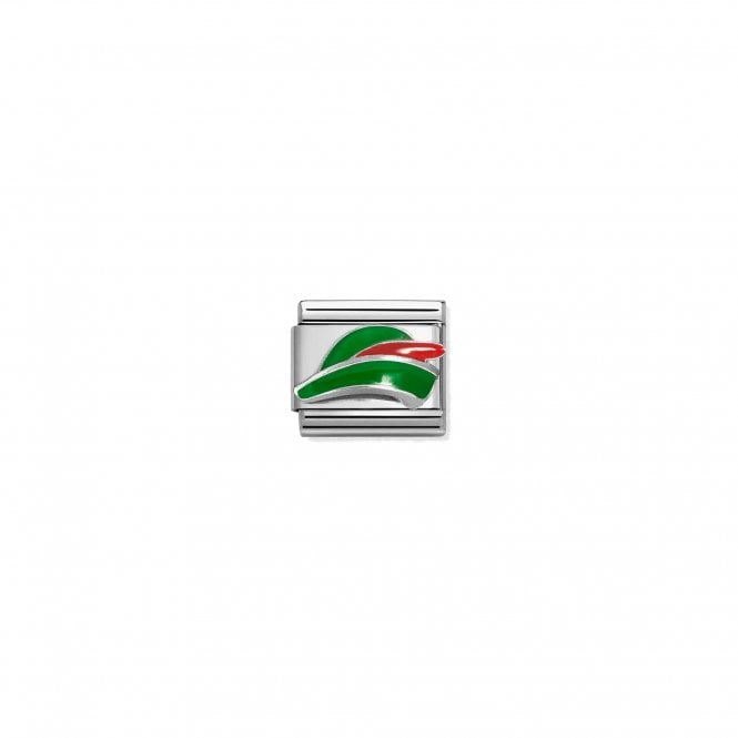 Nomination Composable Classic Link Silver Green Archer's Hat 330204/40