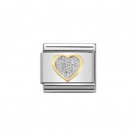 Composable Classic Link "Silver Heart" Gold 030220/02