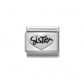 Composable Classic Link "Sister Heart" Silver 330101-11