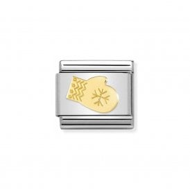 Composable Classic Link "Snowflake Mitten" Gold 030149-41 