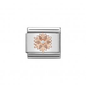 Composable Classic Link "Snowflake" Rose Gold CZ 430305-23