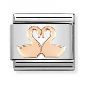 Composable Classic Link "Swans" Rose Gold 430104-40 