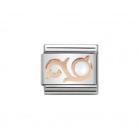 Composable Classic Link "Swirl Pearl" Rose Gold 430503-01