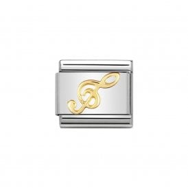 Composable Classic Link "Treble Clef" Gold 030117-08