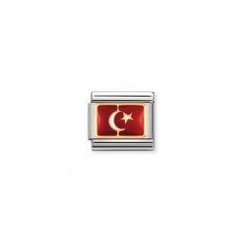 Composable Classic Link Turkey Flag in Enamel 030234/20