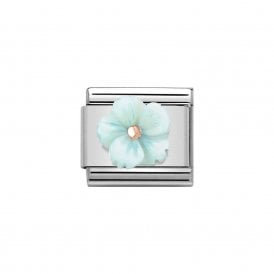 Composable Classic Link "Turquoise Flower" Rose Gold 430510-04