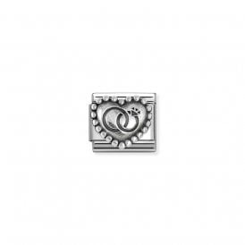 Composable Classic Link Wedding Rings Heart Beaded 330101/90