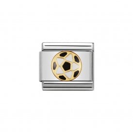 Composable Classic Link "White & Black Ball" Gold 030204/17