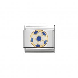 Composable Classic Link "White & Blue" Gold 030204-13