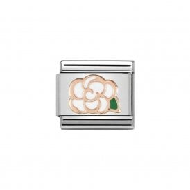 Composable Classic Link "White Camellia" Rose Gold 430202-02