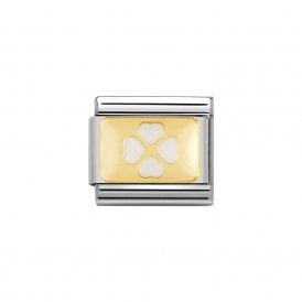 Composable Classic Link "White Clover" Gold 030206-31