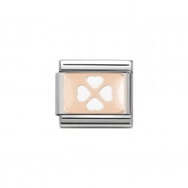 Composable Classic Link "White Clover" Rose Gold 430201-07