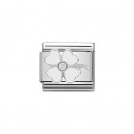 Composable Classic Link "White Clover" Silver & CZ 330305-14