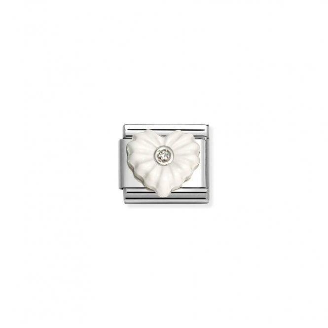 Nomination Composable Classic Link White Crimped Heart 330512/25
