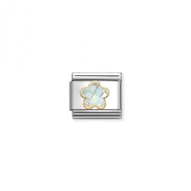 Composable Classic Link White CZ Flower Charm 030615/010