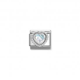 Composable Classic Link White CZ Heart 330606/010