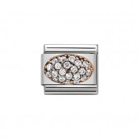 Composable Classic Link "White Dome" Rose Gold CZ 430314-04