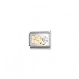 Composable Classic Link White Forget-Me-Knot & CZ Silver 630302/10