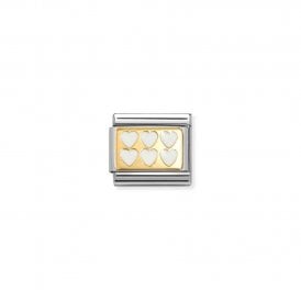 Composable Classic Link White Hearts 030284/69