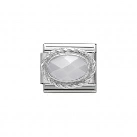 Composable Classic Link "White Jade" Silver 330503-25 