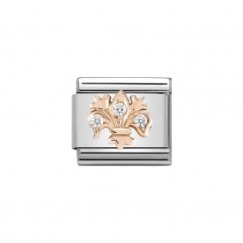 Composable Classic Link "White Lily" Rose Gold CZ 430305-14