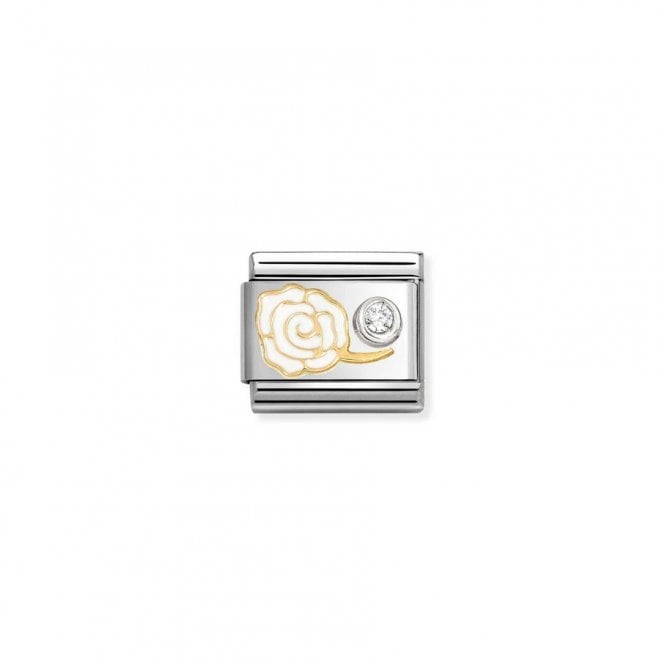Nomination Composable Classic Link White Rose & CZ Silver 630302/07