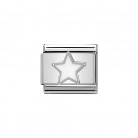 Composable Classic Link "White Star" Silver 330202-04
