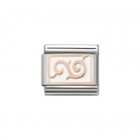 Composable Classic Link "White Swirl" Rose Gold 430201-15