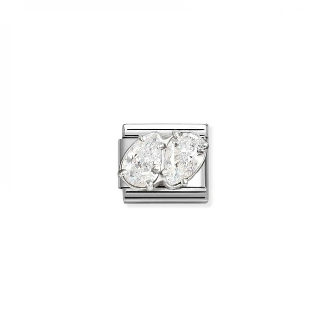 Nomination Composable Classic Link White Twin Drops 330329/09
