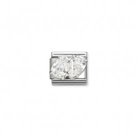 Composable Classic Link White Twin Drops 330329/09