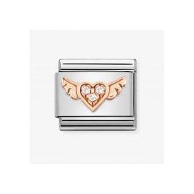 Composable Classic Link "Winged Heart" Rose Gold 430305-34 